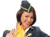 Lisa Scott-Lee in Celebair uniform