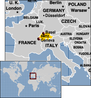 Geneva Europe map