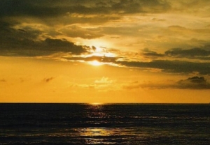 a sunset at a Mangalore beach