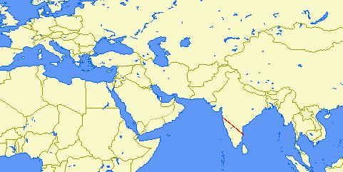 Chennai to Mumbai flight path