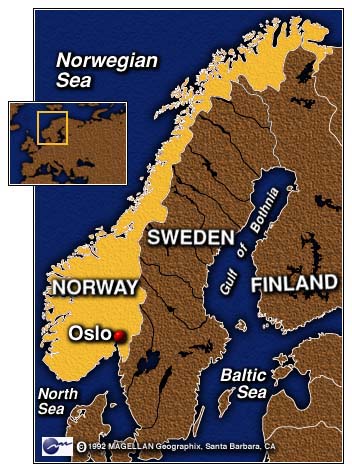Oslo & Norway map